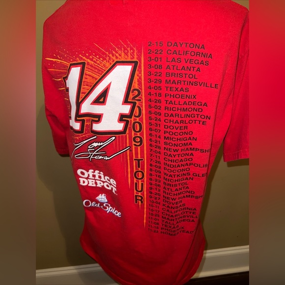 Tony Stewart NASCAR #14 The Season Has Just Begun T Shirt Size M 2009 Tour - Picture 3 of 9